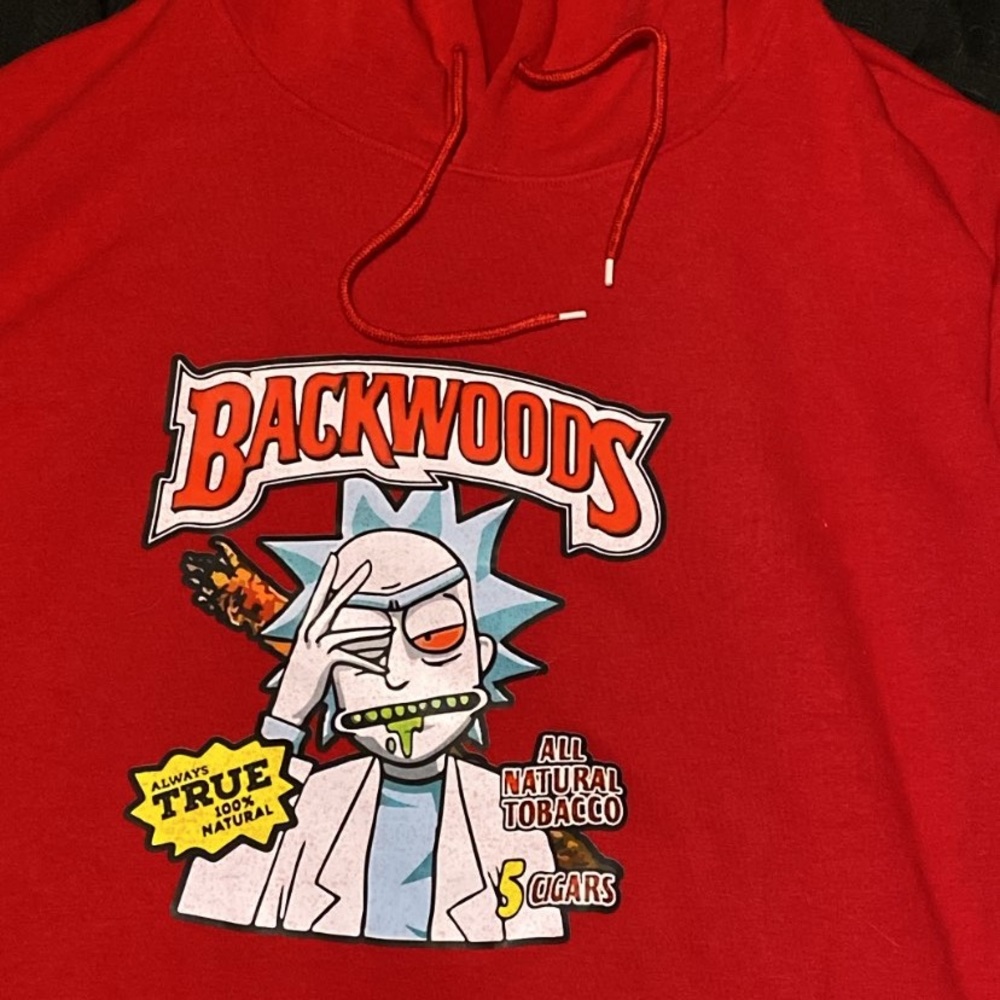 Red/orange Rick and Morty hoodie
